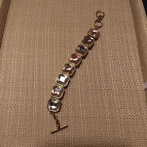 Retro Glam Square-Cut Crystal Bracelet